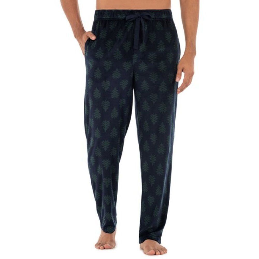 Men's Green Pine Tree Fleece Sleep Pants